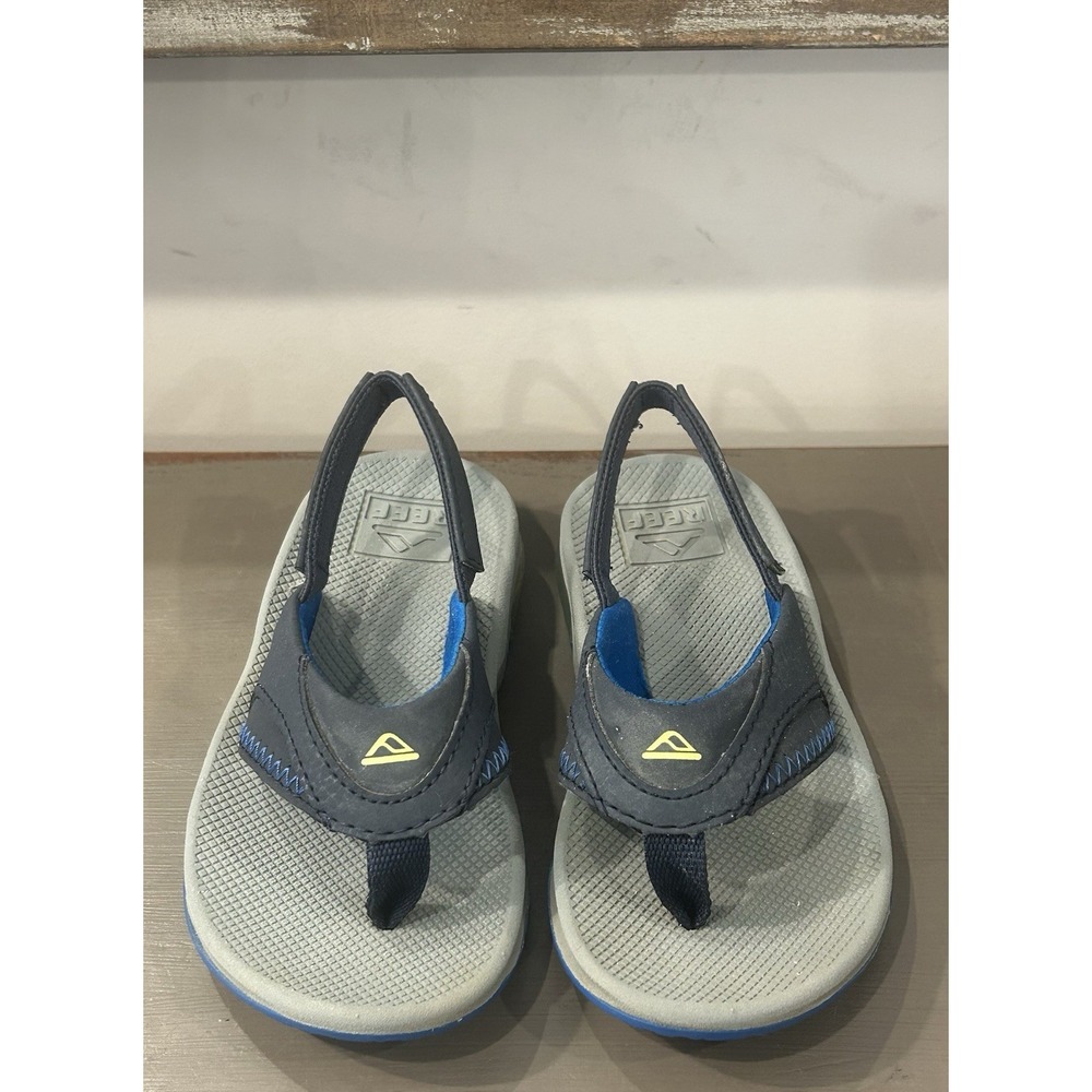 REEF Little Fanning Kids Blue Flip Flops Sandals Slip On - Size 9 Youth